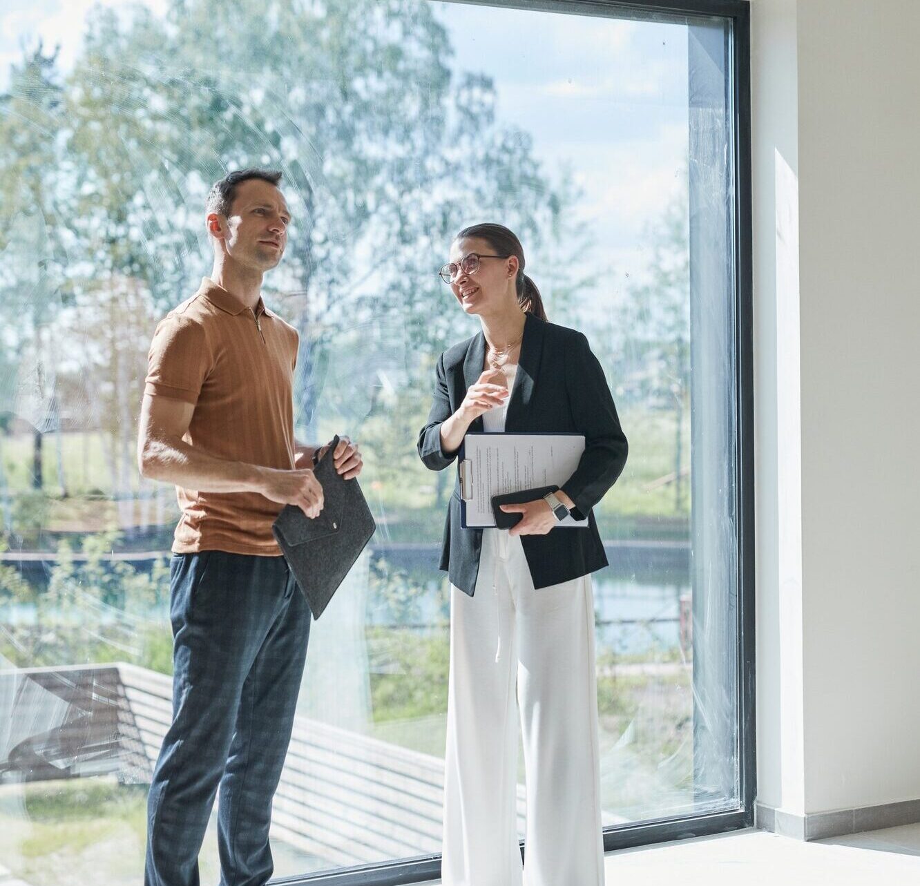 Man Meeting Real Estate Agent