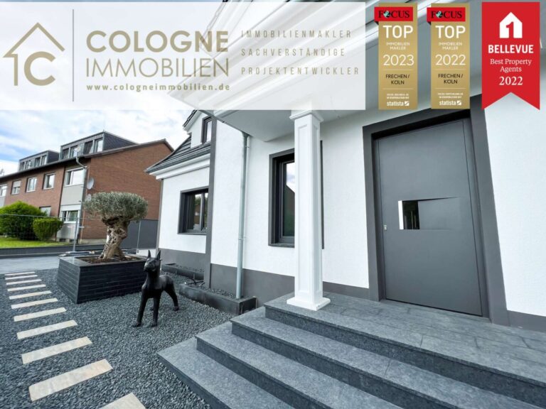 EXKLUSIVE 2-ZIMMER ERDGESCHOSSWOHNUNG MIT TERRASSE U. GARTENFLÄCHE IN FRECHEN BEI KÖLN – erfolgreich vermittelt