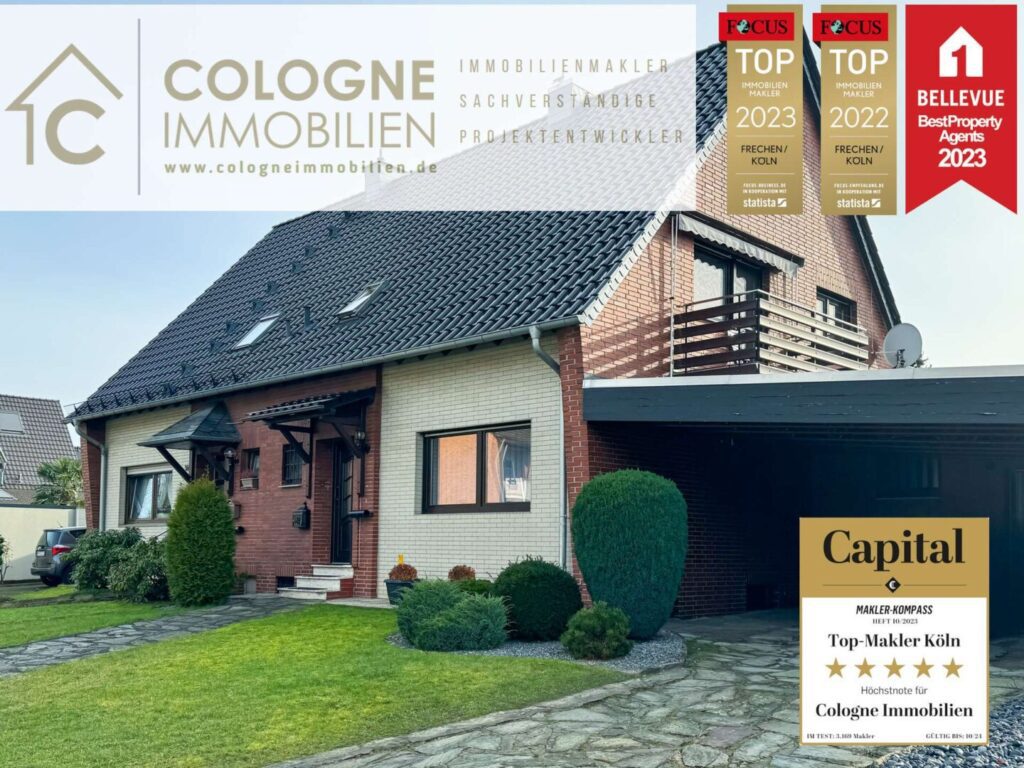 Hausansicht mit Vorgarten