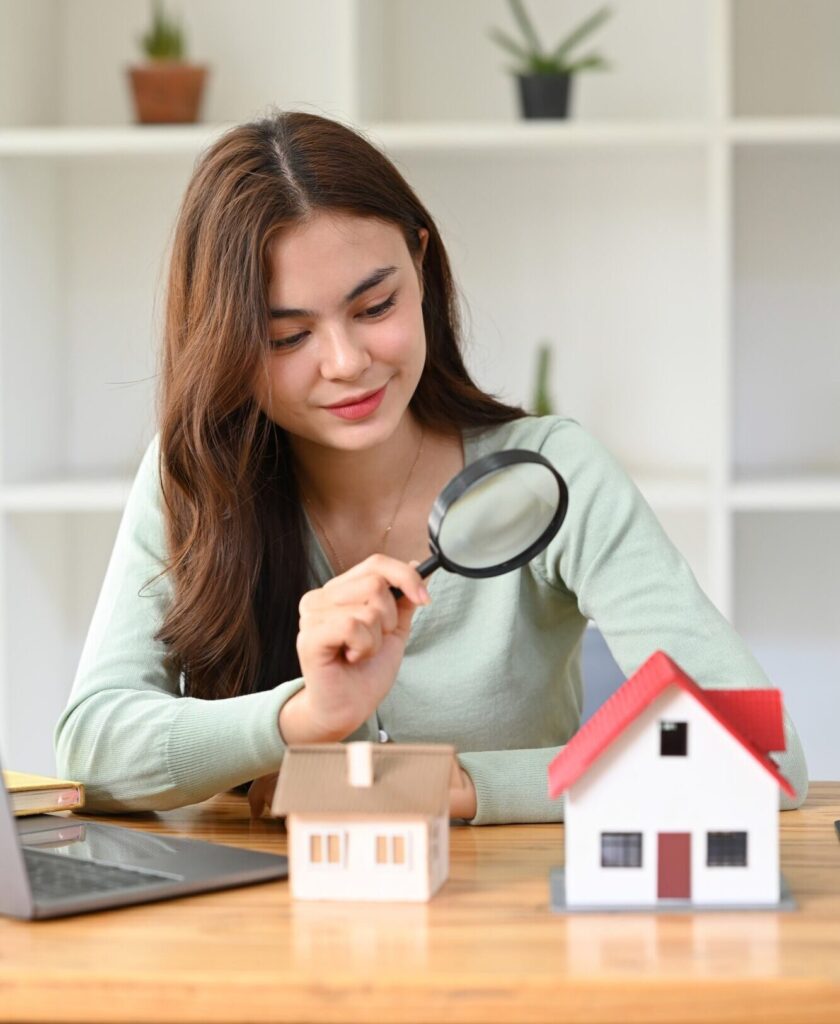 Real estate appraisal and house search concept.