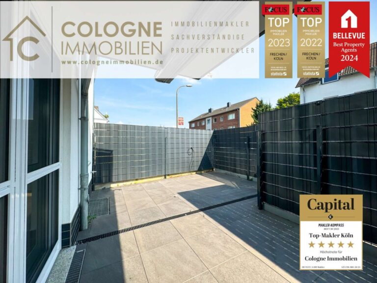 MODERNE TRAUM-Erdgeschosswohnung mit EINBAUKÜCHE und zwei Terrassen in Köln-WIDDERSDORF zu vermieten – erfolgreich vermittelt