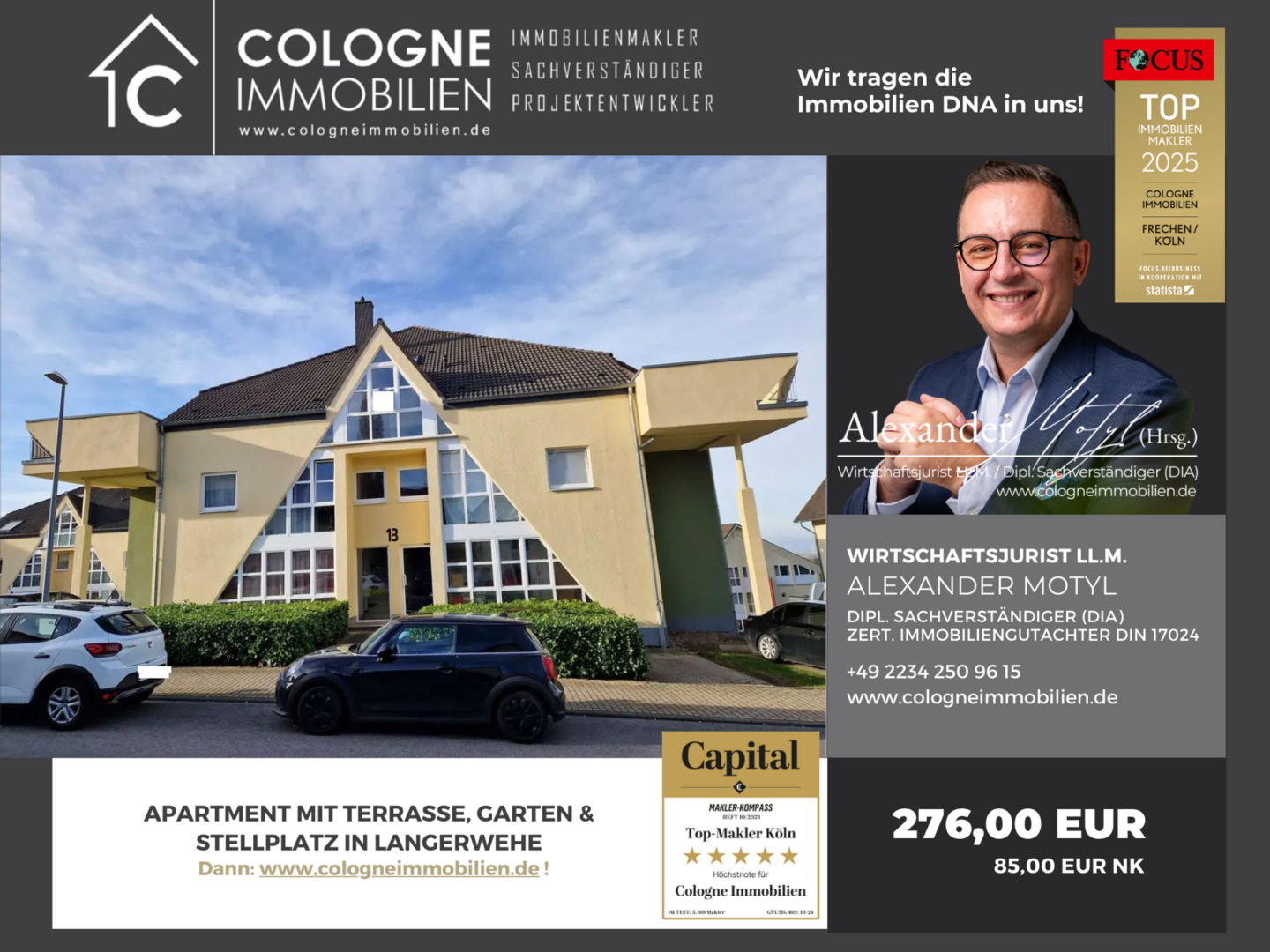 Appartment 1-Zimmer Wohnung zur Miete