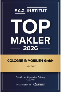 F.A.Z.-Institut TOP Makler 2026 – COLOGNE IMMOBILIEN GmbH, Frechen (Frankfurter Allgemeine Zeitung, 11.03.2026)