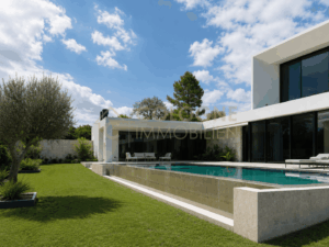 Außenansicht mit Pool