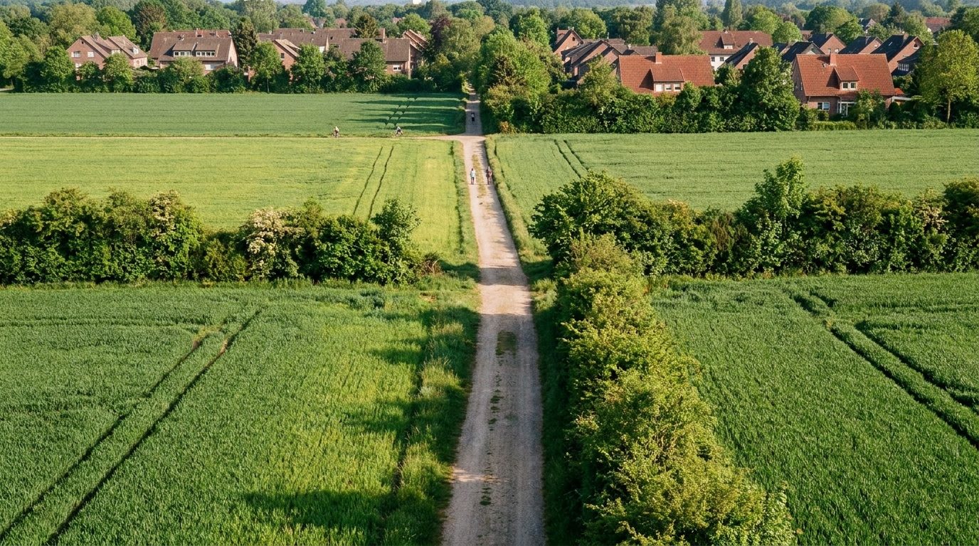 Feldwege und Grünflächen rund um Köln-Widdersdorf