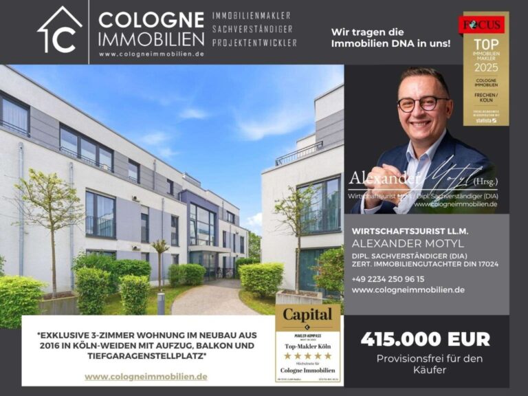 3-Zimmer Wohnung Köln_Weiden_Neubau