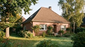 Geerbtes Einfamilienhaus mit Garten in Köln – KI-generierte Visualisierung
