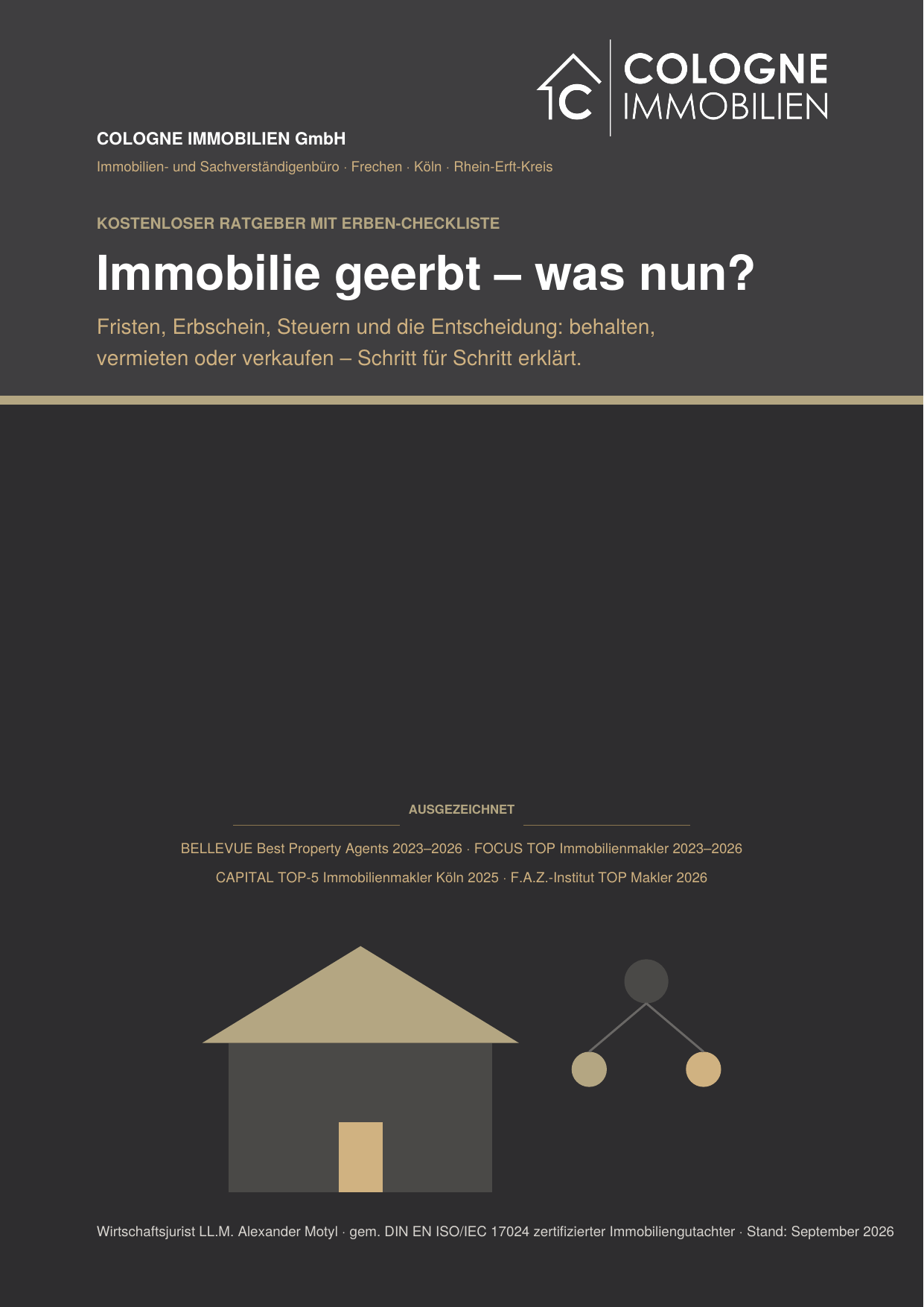 Deckblatt Ratgeber Immobilie geerbt – was nun?