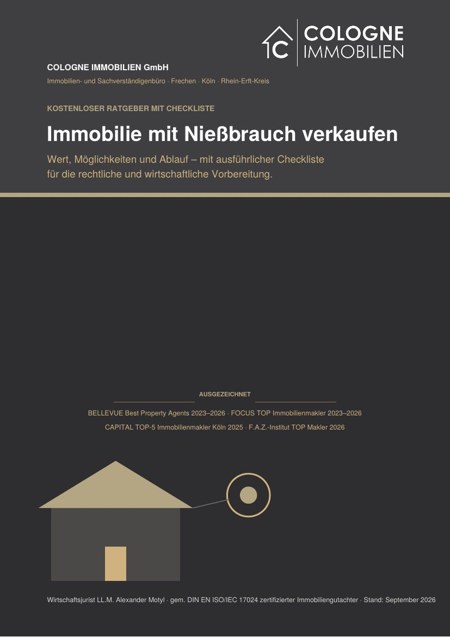 Ratgeber Immobilie mit Nießbrauch verkaufen – Titelseite