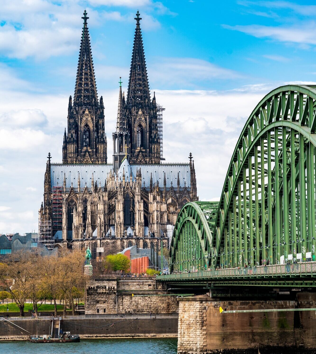 Germany, Cologne, view to the city with Rhine River